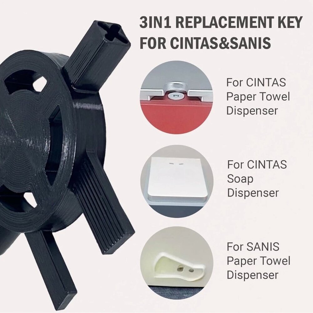 Replacement Key | Cintas Sanis | Paper Towel | Soap | Toilet Paper | 5 Pack